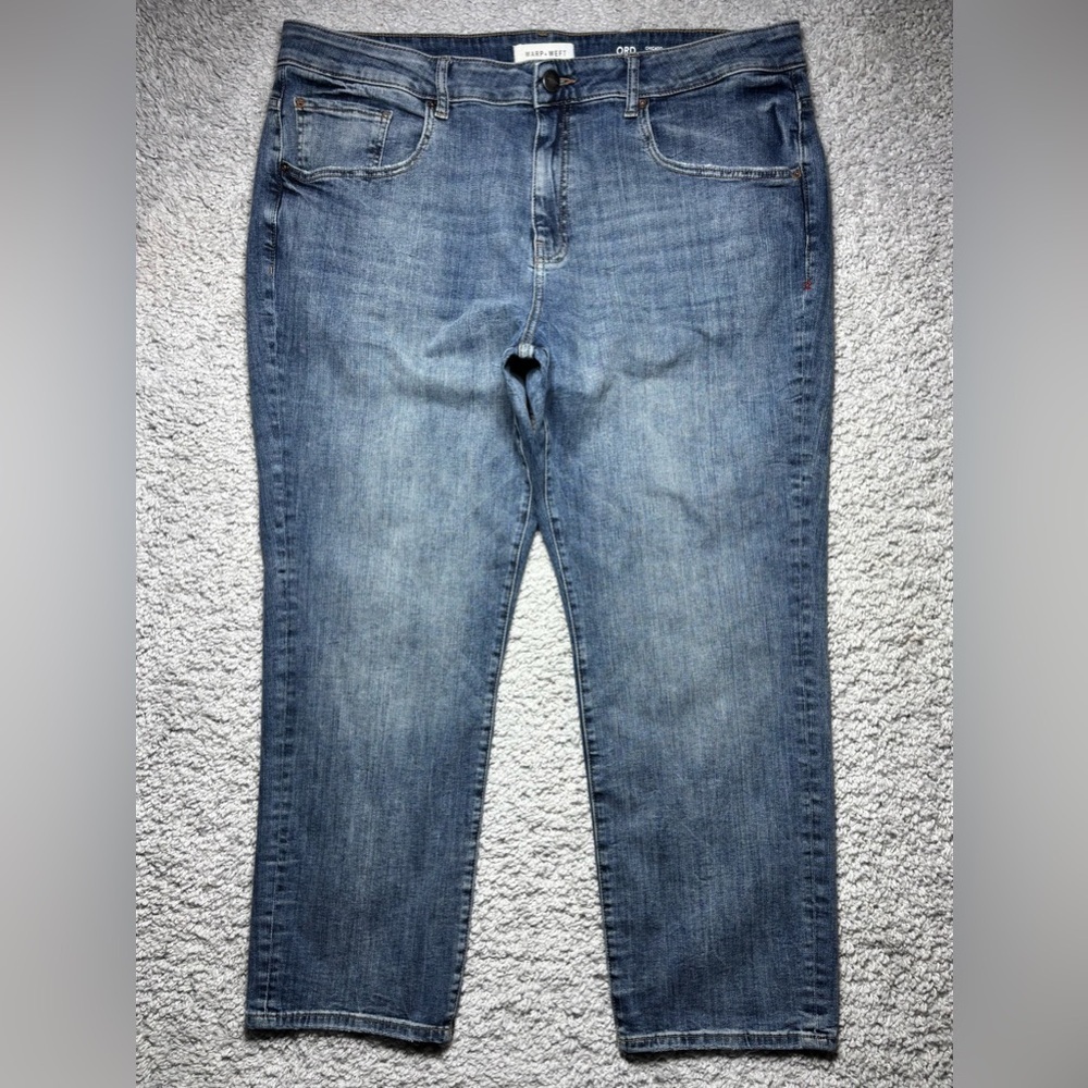 WARP + WEFT Jeans Mens 40 x 30 ORD Chicago Straight Regular Wash Stretch Denim